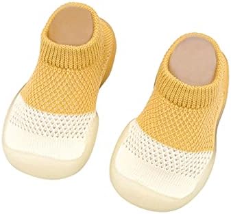 נעלי הליכה לתינוק פעוט בהליכונים ראשונים ללא החלקה סולית רכה החלקה-על נעלי ספורט נעל גרב קל משקל קל משקל