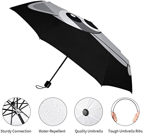 דביבון חמוד 3 קפלים מטריית נסיעות נגד שמש מטריות אטומות לרוח מטרייה פתוחה אוטומטית אופנתית