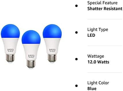 כחול הוביל אור נורות 60 ואט שווה ערך כחול צבעוני 19 הוביל הנורה 9 ואט, כחול אור טיפול הנורה