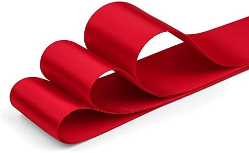 האמפרי של קרפט 2 אינץ אדום כפול פנים סאטן סרט-25 מטרים מגוון של צבע עבור מלאכות מתנה גלישת עשה
