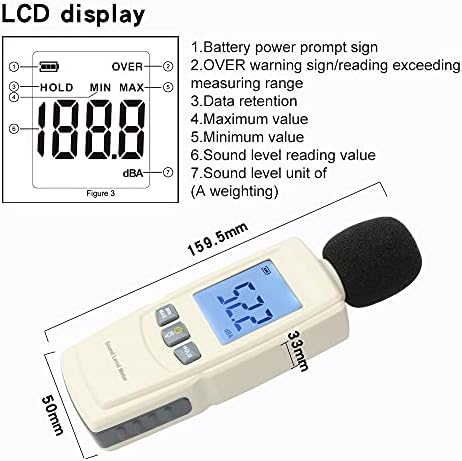 מכשיר מדידת רעש FZZDP מד DB METER 30 ~ 130DB מיני אודיו רמת צליל מד דציבלים צג אבחון חיישן חכם