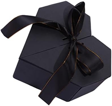 קופסת מתנה של יום האהבה Nuobesty עם נייר קשת נייר נייר חתונה קופסא קופסא פרחים בצורת לב עם קופסאות