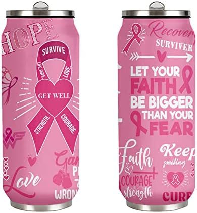 מתנות לסרטן השד של Epreamrek לנשים, מתנות לניצול סרטן השד לנשים בנות, מודעות לסרטן השד כוס 17oz, מכות