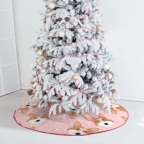 חצאית עץ חג המולד של קורגי חמודה קישוט לחג המולד של עץ חג המולד רך לחג המולד לבית מסיבת חג 30 x30