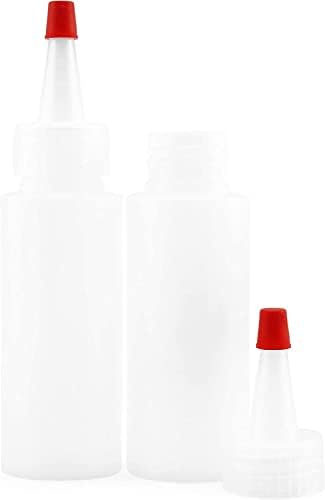 קרנית 2oz HDPE סחיטת פלסטיק בקבוקי עם טיפים יורקר, בקבוקים ריקים הניתנים למילוי לאומנויות, מלאכה