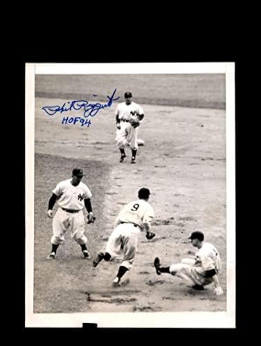 פיל ריזוטו PSA DNA חתום 8x10 מקורי משנת 1946 צילום חוט ינקי חתימה - תמונות MLB עם חתימה