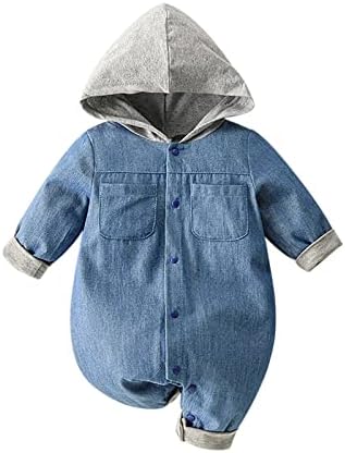 בגדי תינוקות של היבובי תינוק שרוול ארוך ברדס ברדס רומפס ג'ינס בגד גוף מזדמן תלבושת כותנה סרבל תינוקת מקשה