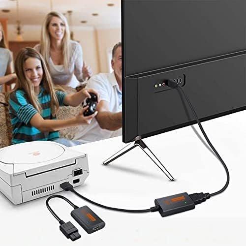 Batemen w החלפת Aftermarket N64 לממיר מתאם HDMI עם כבל HD מתאים ל- Nintendo GameCube Super NES/SNES, הביאו את