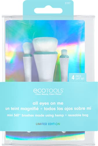 EcoTools Edition מוגבל כל העיניים עליי ערכת חג מברשות איפור, מאגר גרב, מברשות איפור פרימיום, מברשות מיני