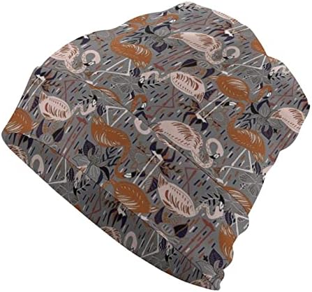 פלמינגו יוניסקס כפת כובע חם גולגולת כובע בסוודרים כובע לשינה מזדמן אחת גודל