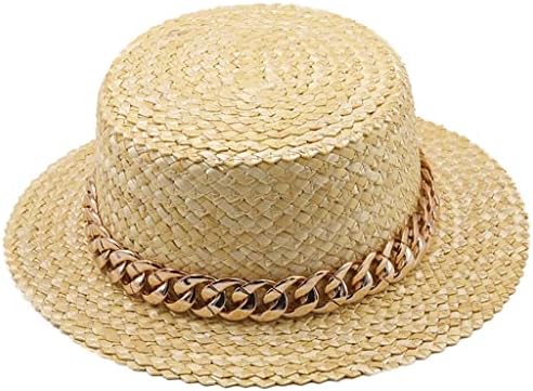 לרכוש בעבודת יד ילדה קש חוף כובע לנשים קיץ חג פנמה כובע אופנה שטוח שמש הגנת מגן כובעים