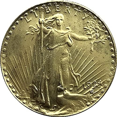 עדה מטבע מבוזר מטבע מבוזר האהוב של מטבע 1924 אמריקאי חירות נשר זהב-מצופה קשה מטבע עותק מטבע הנצחה מטבע אוסף מזל
