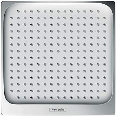 Hansgrohe Crometta E 9 אינץ 'ראש מקלחת שדרוג מודרני 1-ריסוס גשם קל נקי עם QuickClean בניקל מוברש, 26727821