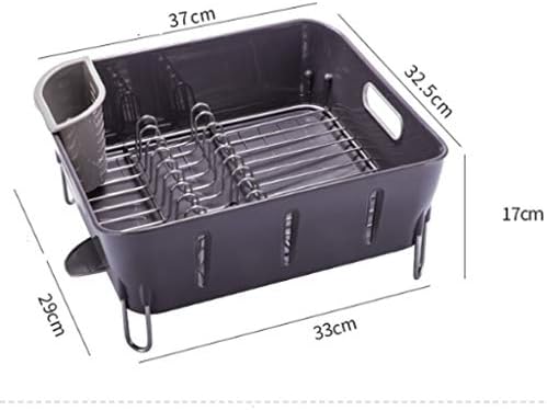 JAHH רב פונקציונלי כלים מתלה ， ניקוז כלים למטבח עם סיבוב 360 מעלות זבוב של כלי זבוב מארגן כלי נשף