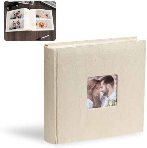 אלבום תמונות יום נישואין, אלבום תמונות עם 4 x 6 אינץ '200 כיסים, אלבומי תמונת עטיפת בד לזוגות, תינוקות, ילדים,