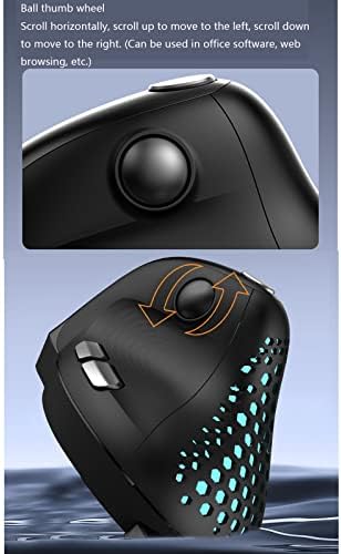 עכבר מחשב למחשב נייד עכבר משחקי הצבעה מכשיר אלחוטי בלוטות 'אגודל גלגל ארגונומיה בלוטות' נטענת אנכי