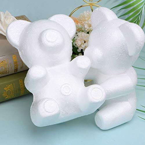 Besportble 5 יחידות קצף לבן דוב פרח מסדר צורות קלקר 20 סמ צורות דוב דוגמנות לקישוטים לחתונה של מלאכת