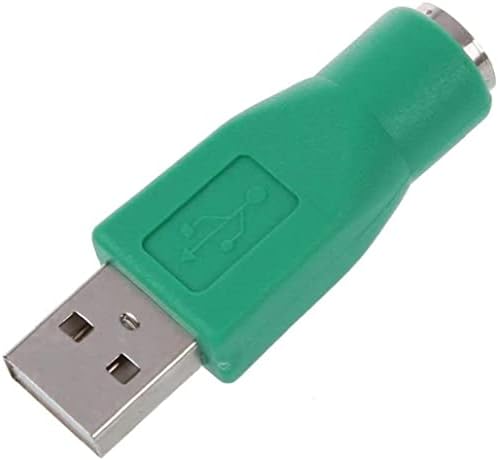 2 חלקים מצחיקים למתאם שקע USB החלפת PS / 2 לממיר USB לשקע ותאם תקע ישן-ירוק מקלדת