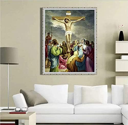 ישו יהלום ציור לפי מספרים - Maiyiyi DIY 5D ציור יהלום דת ציור יהלום צלב ערכת תפר אמונה ציור