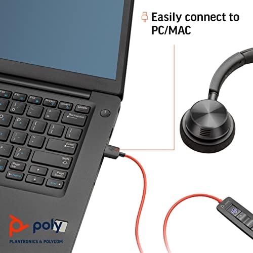 Plantronics-Blackwire 3315 USB-C-אוזניות חוטיות, אוזניים יחיד עם מיקרופון BOOM-התחבר למחשב/Mac דרך USB-C או נייד/טאבלט