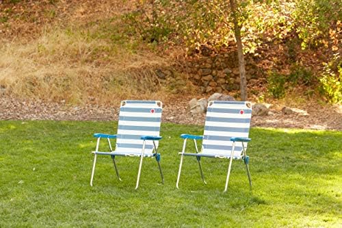 אומניקור מעצב מחנה קיפול סטנדרטי חדש/כיסא מדשאה - כחול/לבן