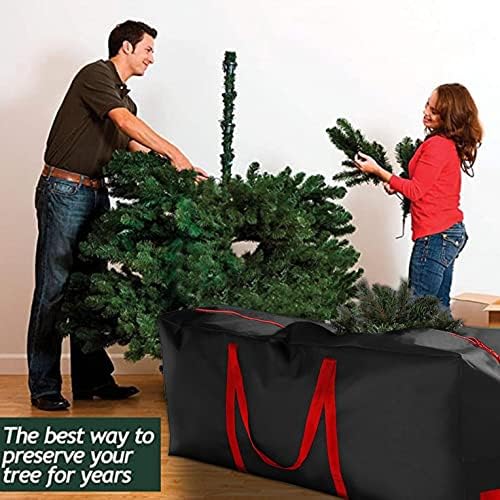 עץ חג המולד תיק, עמיד למים חומר גדול אחסון שקיות ואקום אטום אחסון שקיות קטן חזק ידיות ורוכסנים