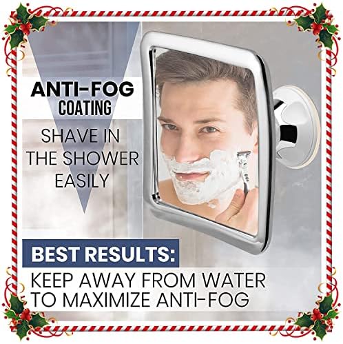 ערפל מקלחת מראה לגילוח עם משודרג יניקה, אנטי ערפל מחוסמת משטח ללא ערפל מקלחת מראה לגילוח עם משודרג