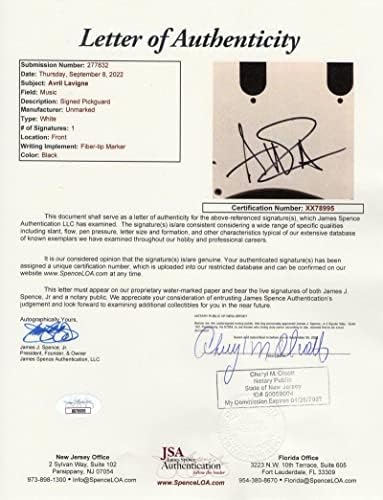 אבריל לאבין חתמה על חתימה בגודל מלא פנדר סטראטוקסטר גיטרה חשמלית עם מכתב אותנטיות של ג 'יימס ספנס מלכת