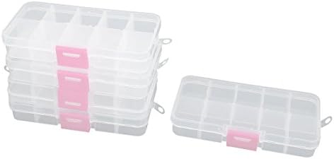 רכיבי פלסטיק AEXIT מארגני כלים לאחסון תיבת אחסון קופסאות 5 יחידות פוקסיה קופסאות כלים