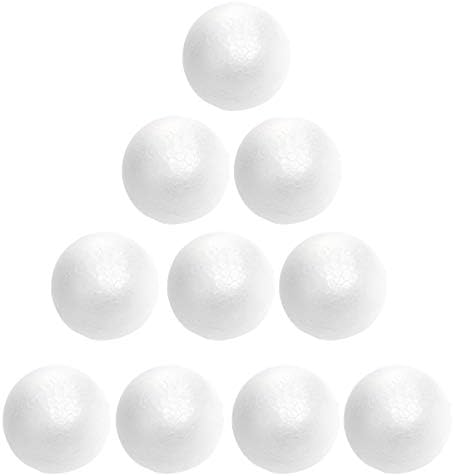 Pretyzoom 20 pcs כדורי קצף מלאכה כדורי מלאכה לבנים כדורי מלאכה כדורי כדורים עגולים צורות עוגת עוגת