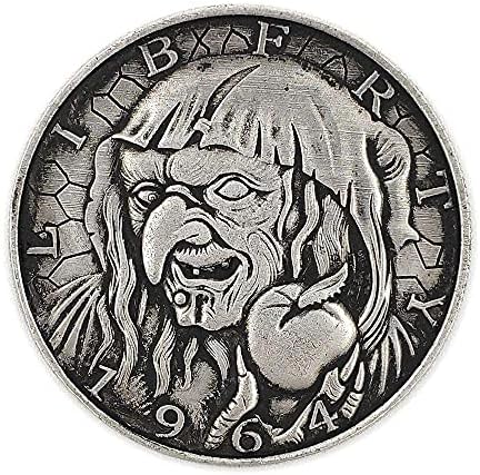 גילוף עמוק מובלט משנת 1964 מכשפה אמריקאית 骷髅 מטבע מיקרו-פרק אוסף אוסף אוסף זיכרון מטבע זיכרון