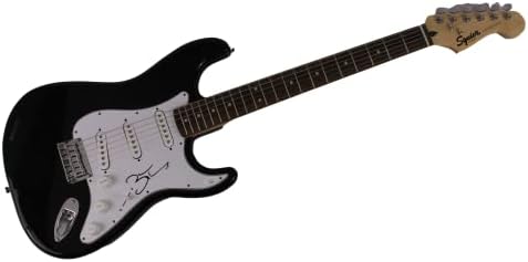 פרחי ברנדון חתמו על חתימה בגודל מלא פנדר שחור סטרטוקסטר גיטרה חשמלית עם אימות ג'יימס ספנס JSA - הרוצחים,