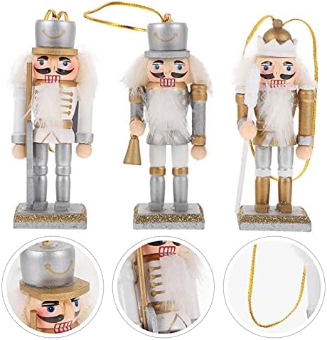 9 יחידות קישוט צעצועי בובות מסיבת חג המולד פיסול נושא חג המולד עבור מפצח אגוזים עץ בובת איור צלמית