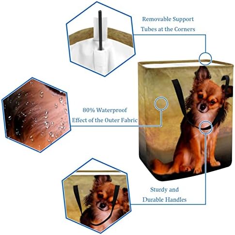 חיות חמוד כלב עמיל כביסת ידיות עמיד למים נייד כביסה סל אמבטיה מכללת