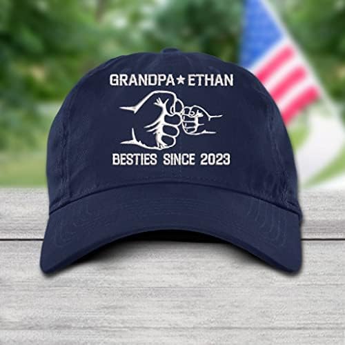 נאצנטי אישית אבא אגרוף בליטה כובע, מותאם אישית סבא כובע לגברים, אבא 2023 מתנות, אבות יום הולדת מתנות לאבא