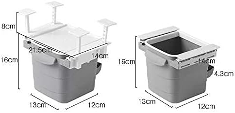 אשפה יכול אשפה פחי נשלף נסתרת פסולת סל תליית נייר סל חיסכון חלל למטבח שולחן אשפה יכול / אפור/הרמת דגם