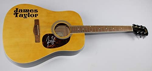 ג ' יימס טיילור קרוליינה במוחי אותנטי חתם חתום מלא גודל דבש עץ אקוסטית גיטרה לואה