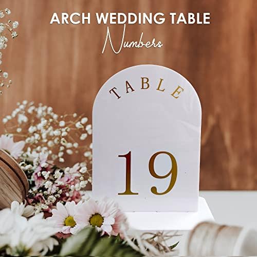 לבן שולחן מספר, שולחן מספרי 1-20, משלוח עומד שולחן מספרים, לבן קשת חתונה שולחן מספרים עם עומד 1-20, אקריליק