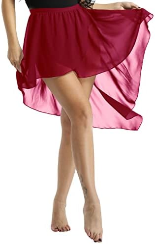 חצאית שיפון של הוימינגדה ריקוד שיפון לנשים חצאית טוטו עיוות א -סימטרית בגדי ריקוד