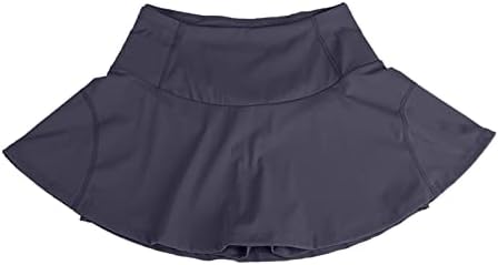 חצאיות של Skorts לנשים במותניים גבוהות עם מותניים קפלים מכנסיים קצרים 2 ב 1 גולף סקורטס חצאיות