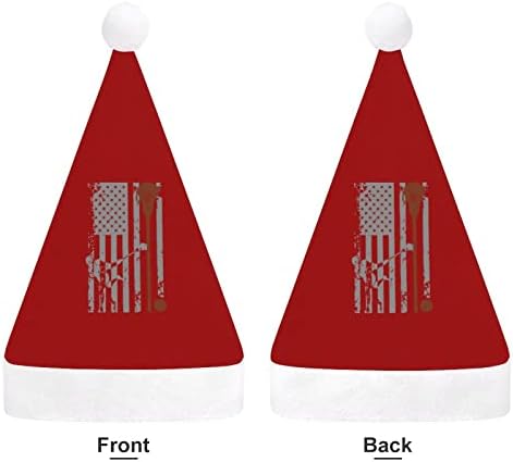 לקרוס דגל חולצה גברים קטיפה חג המולד כובע שובב ונחמד סנטה כובעי עם קטיפה ברים ונוחות אוניית חג המולד