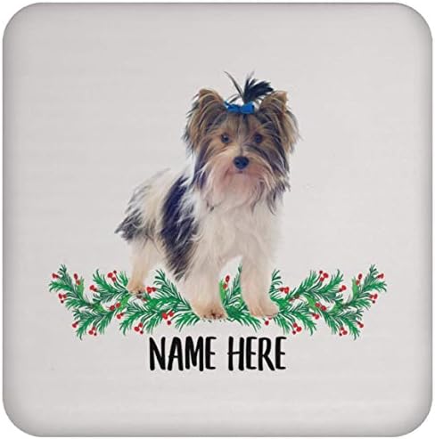 מצחיק Biewer Terrier Blue Blue White מתנה למתנה לאמא חג המולד 2023 מתנות חופי משקאות