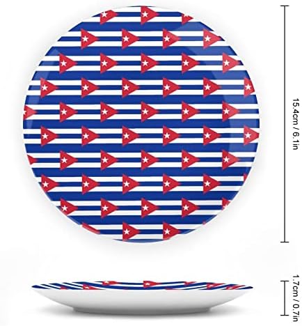 דגל של צלחות דקורטיביות קרמיקה של קובה עם סין מעמד סין תלויה בקישוטים לוחות קינוח