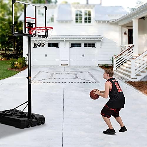 מרקס מערכת כדורסל ניידת מכדור כדורסל חישוק ושער עם לוח אחורי בגודל 44 אינץ