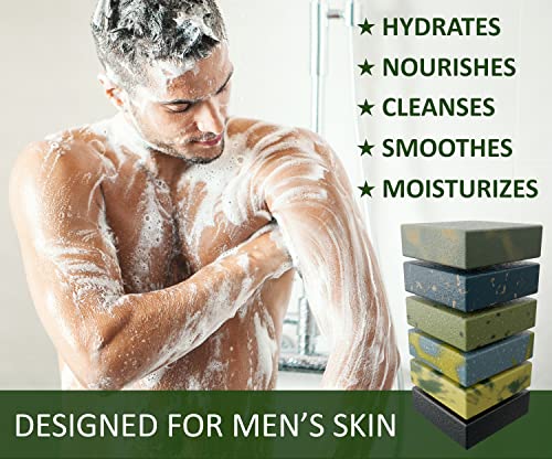 טבעי אמריקאי אלמנטים גברים בר סבון- כל טבעי, טבע ריחות, שמני אתריים, אורגני חמאת שיאה – אין כימיקלים