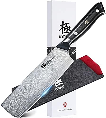 סכין Kyoku Nakiri - 7 - סדרת Shogun - VG10 Core Core Core יפני Blade - עם נדן ומארז
