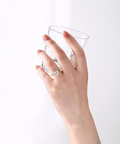 זוקי ס925 סטרלינג כסף אירופאי ואמריקאי אופנה גבירותיי חתונה טבעת סגלגל יהלומי טבעת 7 לבן