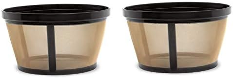 2 פילטר קפה בגוון זהב בסגנון סל קבוע המיועד למר קפה 10-12 כוסות קפה בסגנון סל