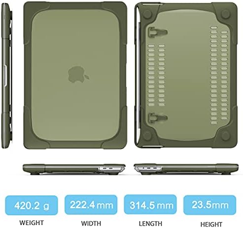 Mektron עבור MacBook Pro 13 אינץ 'מארז 2022 2021 2020 M1 M2 A2338 A2289 A2251, חובה כבדה רזה מעטפת קשיח שכבה