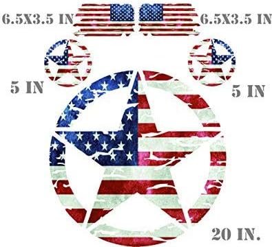 Wild Dingos LLC PS3X - ערכת מדבקות מדבקות דגל מצוקה גרפית - מעוצבת בהתאמה אישית לשימוש ב- - ג'יפ